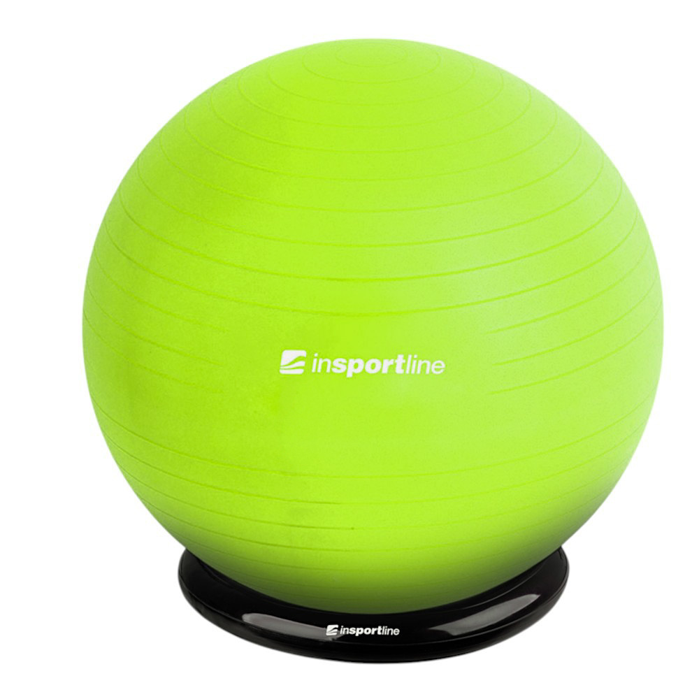 Gimnasztikai labda inSPORTline Top Ball 65 cm BallBase alappal  zöld Insportline