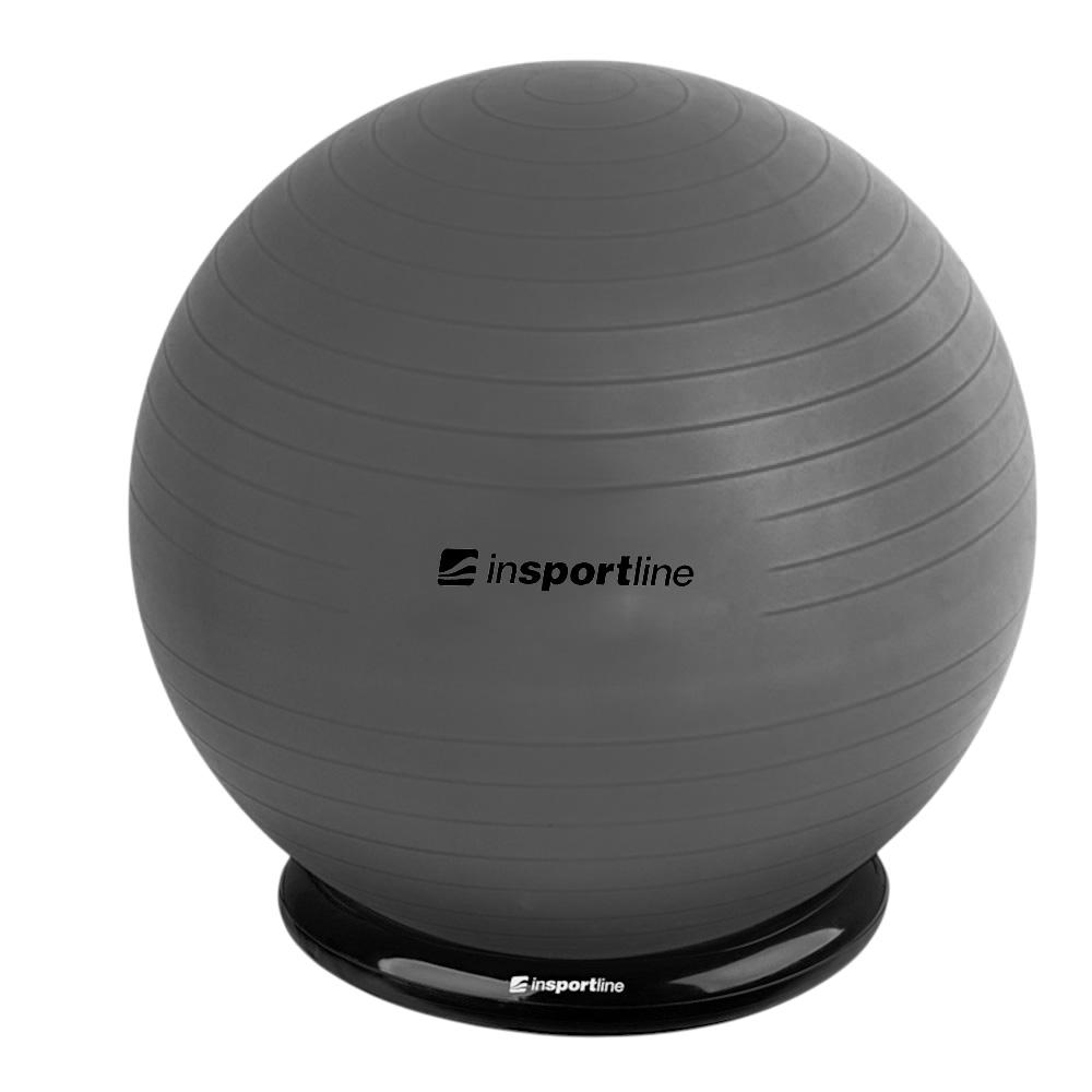 Gimnasztikai labda inSPORTline Top Ball 75 cm labdatalppal  szürke Insportline