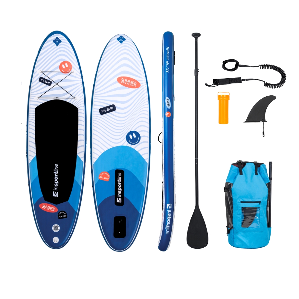 Paddleboard tartozékokkal inSPORTline Wavelet 9'6"  kék Insportline