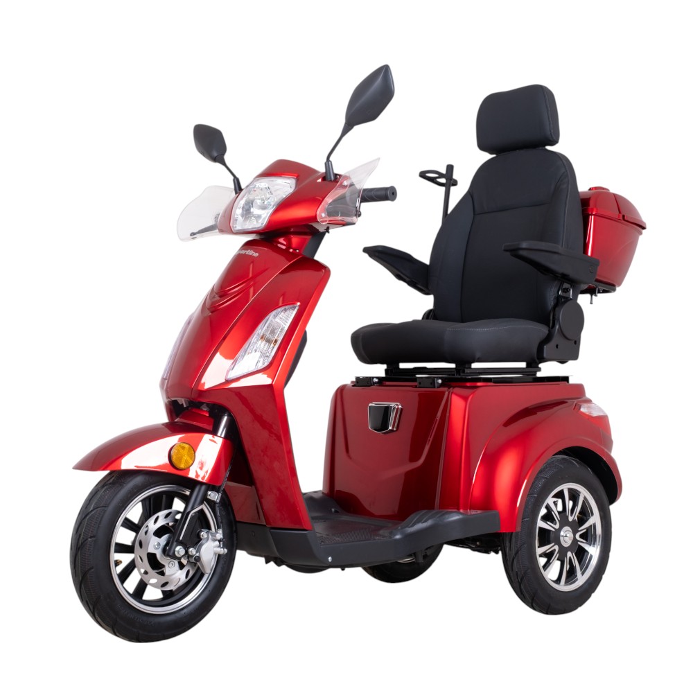 Elektromos háromkerekű robogó inSPORTline Zorica Deluxe elektromágneses fékkel piros Insportline