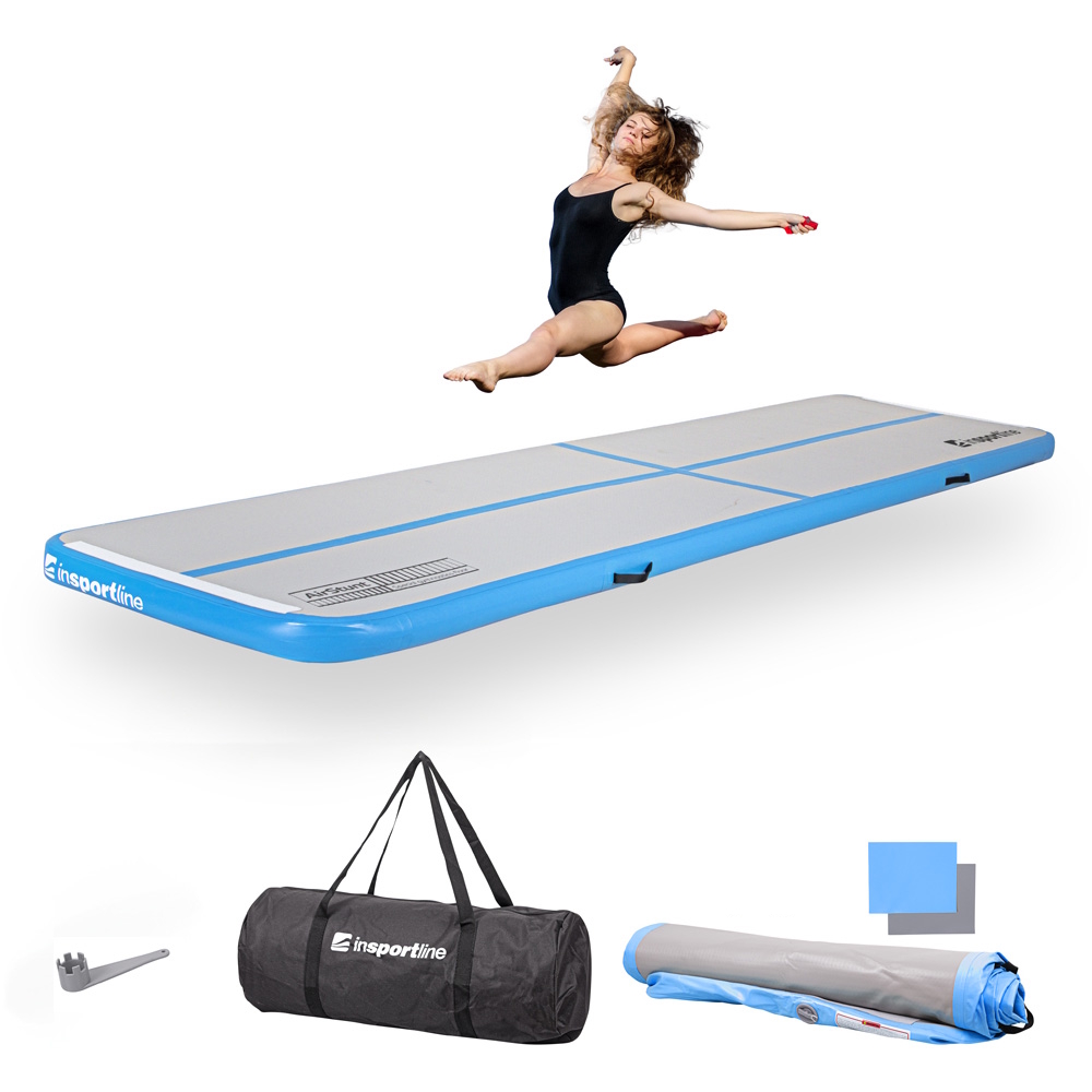 Airtrack inSPORTline Airstunt 400x100x10 cm fehér