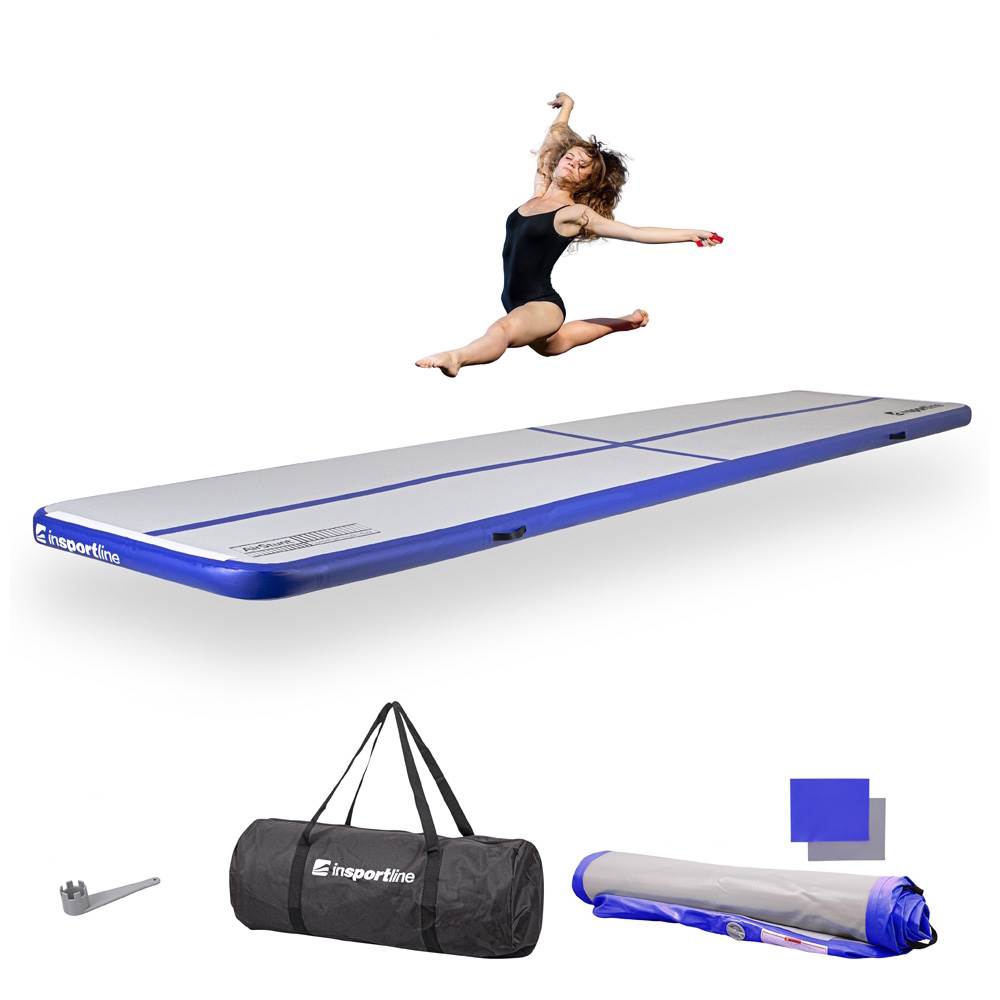 Airtrack inSPORTline Airstunt 500x100x10 cm fehér