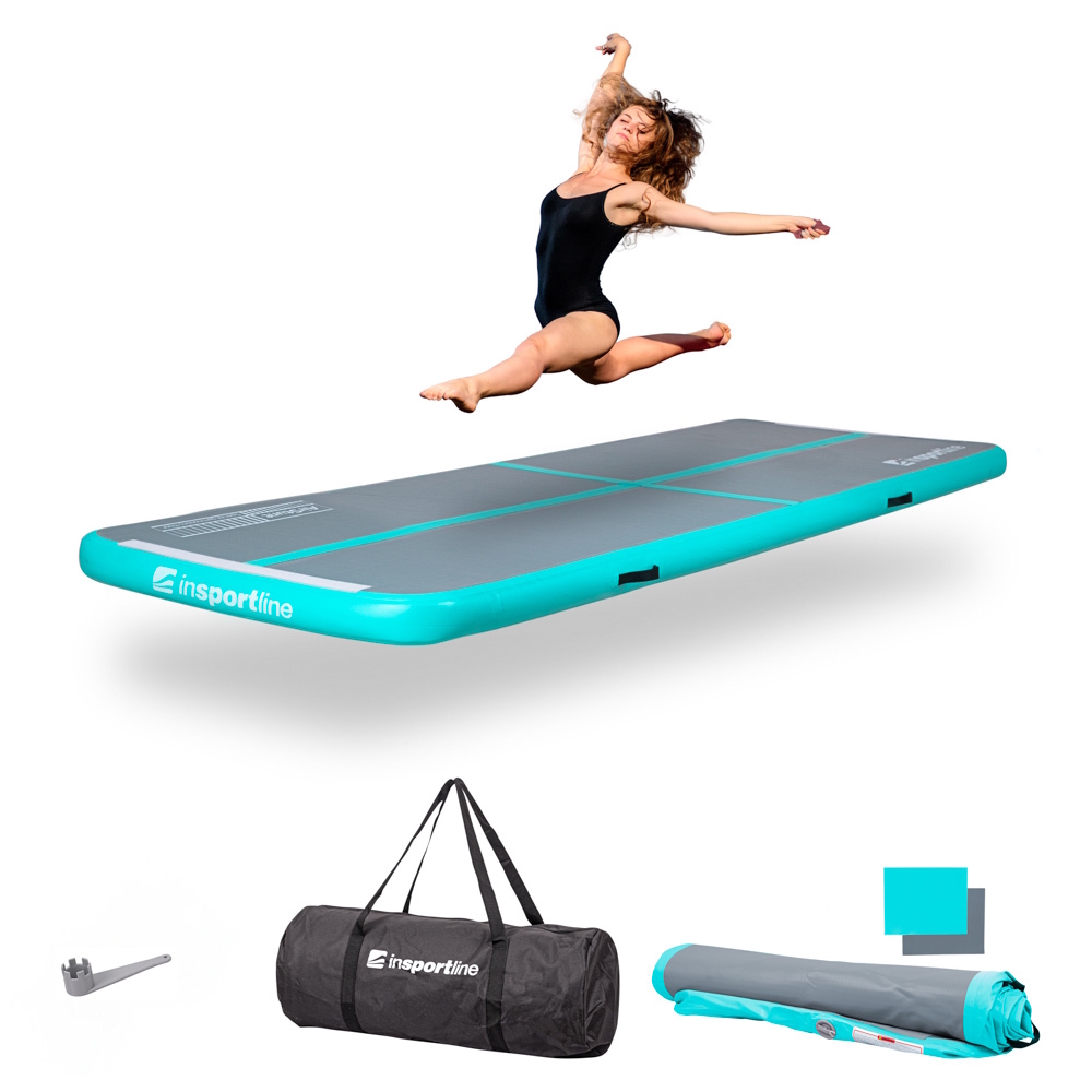 Airtrack inSPORTline Airstunt 500x100x10 cm szürke
