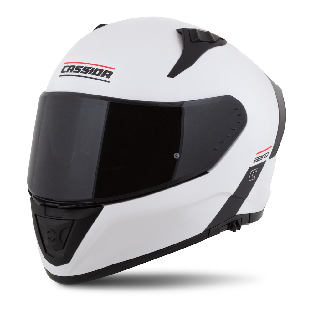 Motoros bukósisak Cassida Aero Solid fehér/fekete L(59-60) Cassida