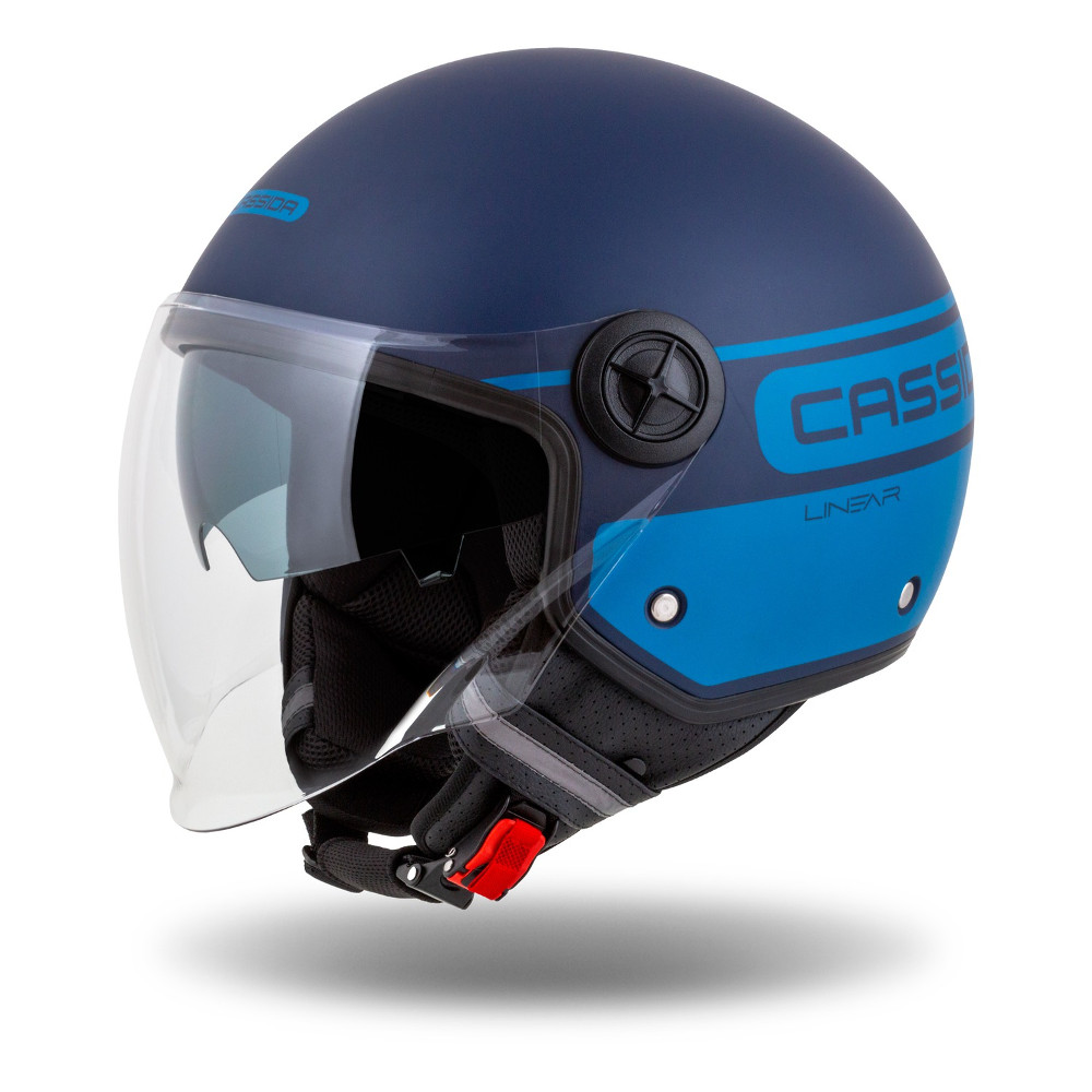 Motoros bukósisak Cassida Handy Plus Linear – matt kék/sötétkék M(57-58) Cassida