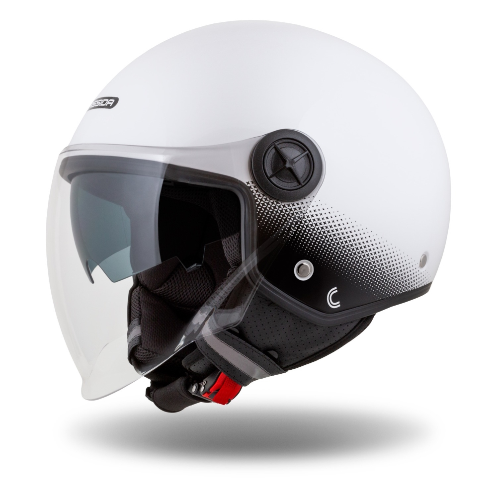 Motoros bukósisak Cassida Handy Plus fehér/fekete XL (60) Cassida