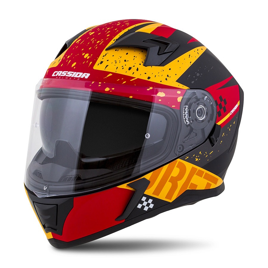 Motoros bukósisak Cassida Integral 3.0 DRFT narancssárga matt/piros/fekete/fehér XXL(63-64) Cassida