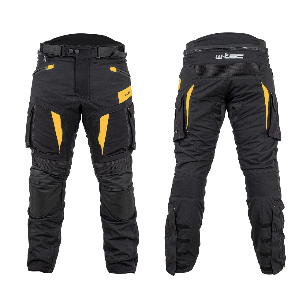 Motoros nadrág W-TEC Aircross fekete-arany bővített XL W-tec