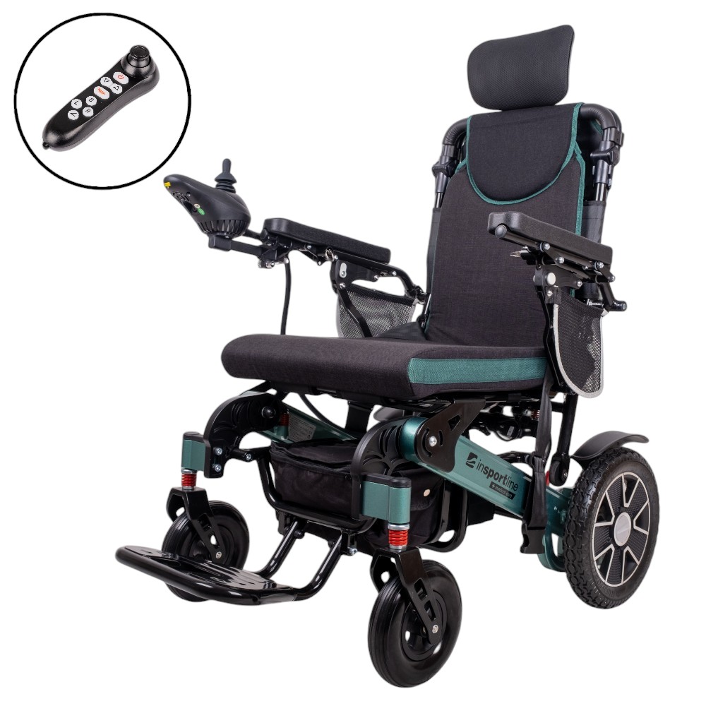Elektromos kerekesszék dönthető háttámlával inSPORTline Hawkie Evo Plus II 700W