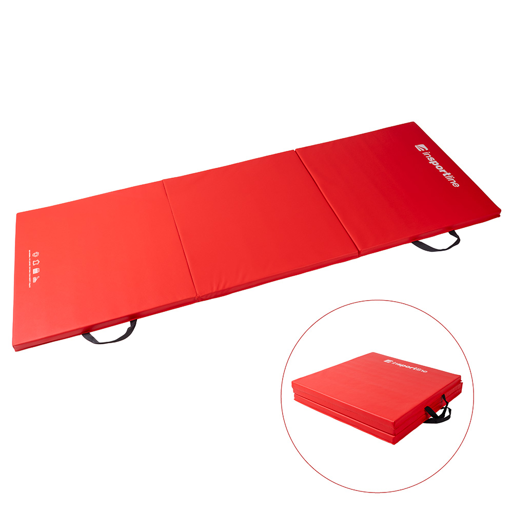 Összecsukható gimnasztikai szőnyeg inSPORTline Trifold 180x60x3 cm barna Insportline