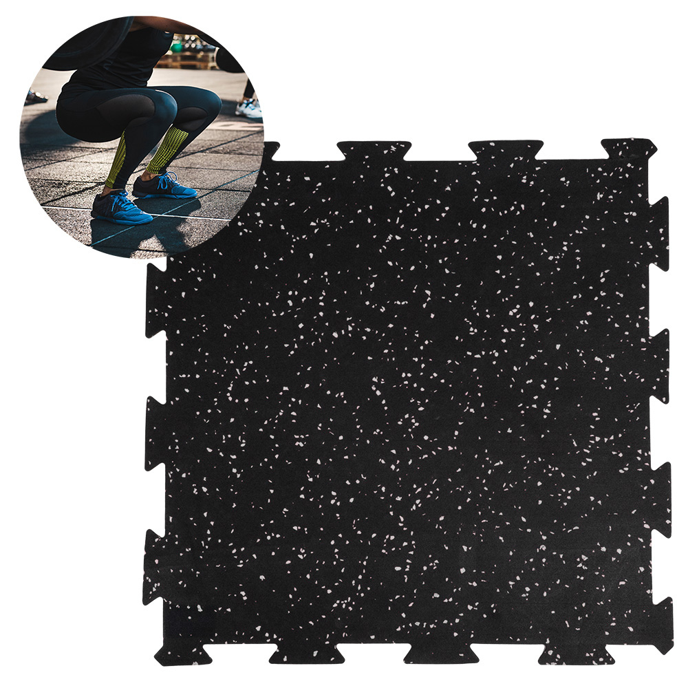 Puzzle szőnyeg inSPORTline Puzeko 50x50x1 cm fekete-szürke Insportline