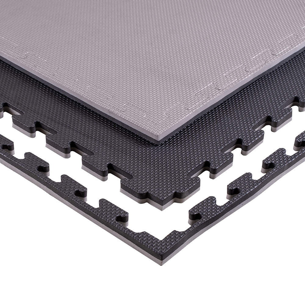 Puzzle tatami szőnyeg inSPORTline Sazegul 100x100x2 cm szürkés-fekete